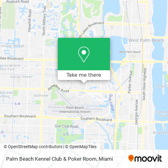 Palm Beach Kennel Club & Poker Room map