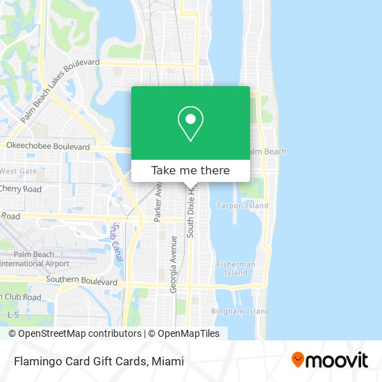 Flamingo Card Gift Cards map