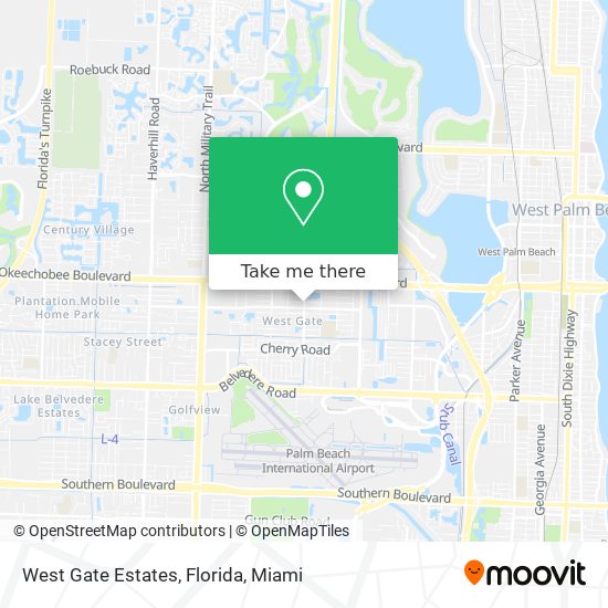 West Gate Estates, Florida map