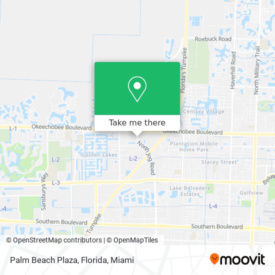 Palm Beach Plaza, Florida map