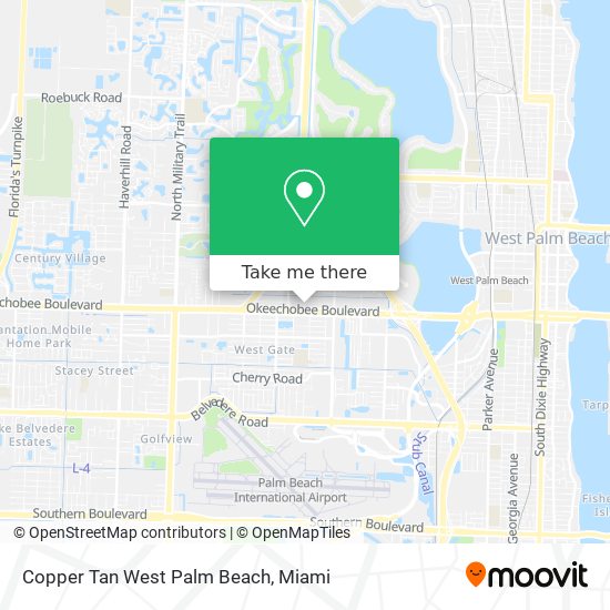 Copper Tan West Palm Beach map