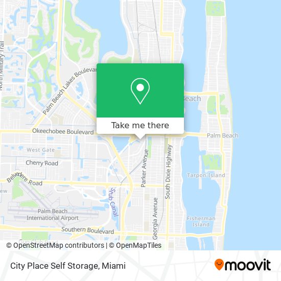 Mapa de City Place Self Storage