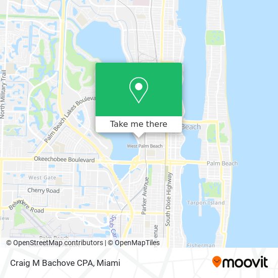 Craig M Bachove CPA map