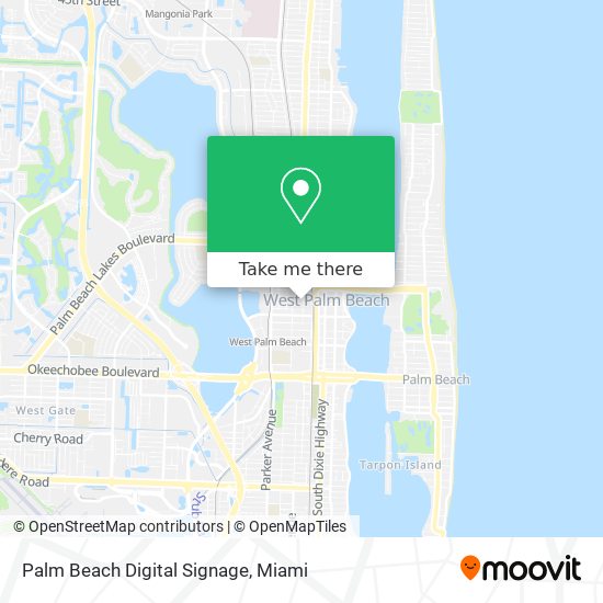 Palm Beach Digital Signage map