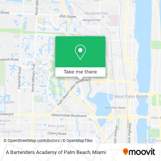 Mapa de A Bartenders Academy of Palm Beach