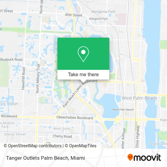 Tanger Outlets Palm Beach map