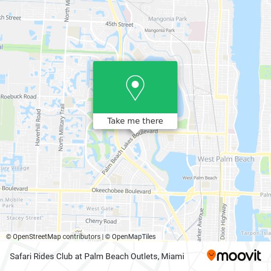 Safari Rides Club at Palm Beach Outlets map