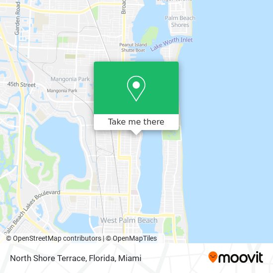 North Shore Terrace, Florida map