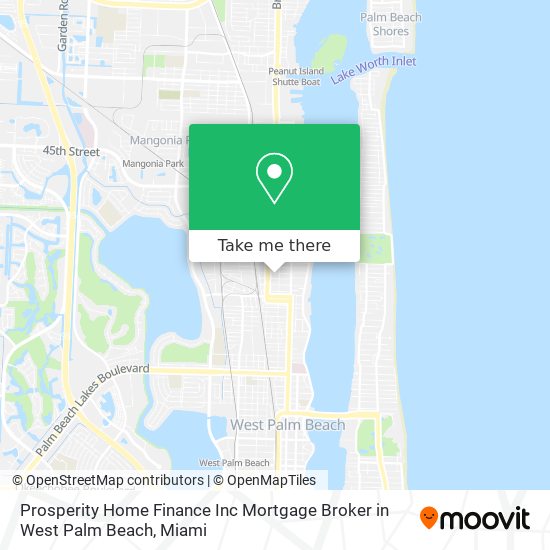 Prosperity Home Finance Inc Mortgage Broker in West Palm Beach map