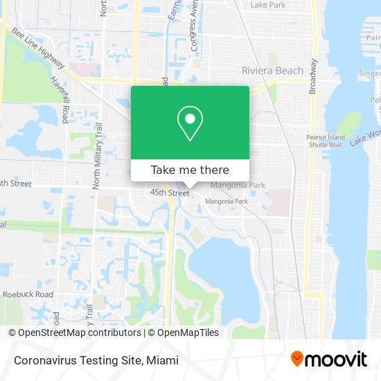 Coronavirus Testing Site map