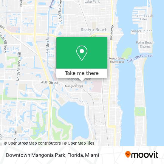 Downtown Mangonia Park, Florida map