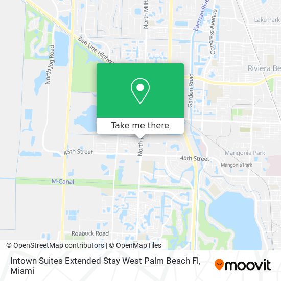 Mapa de Intown Suites Extended Stay West Palm Beach Fl