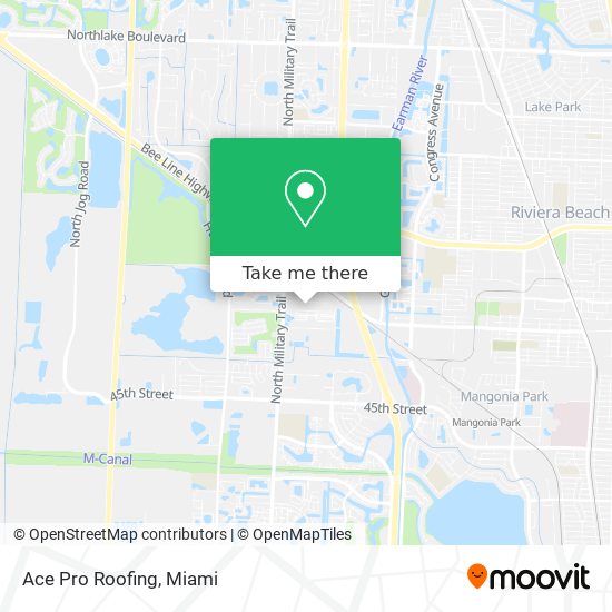 Ace Pro Roofing map