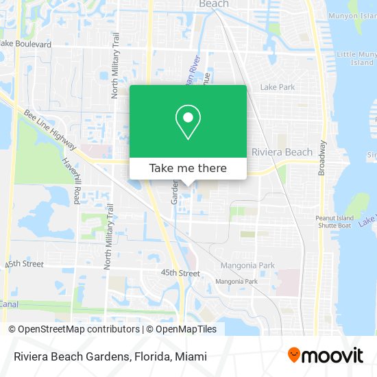 Riviera Beach Gardens, Florida map