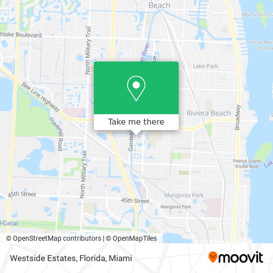 Westside Estates, Florida map