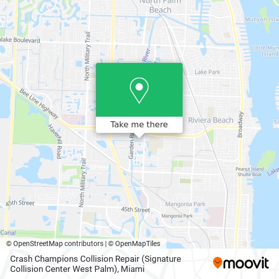 Mapa de Crash Champions Collision Repair (Signature Collision Center West Palm)