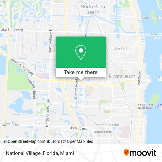 Mapa de National Village, Florida