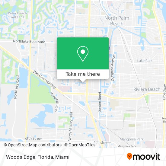 Woods Edge, Florida map