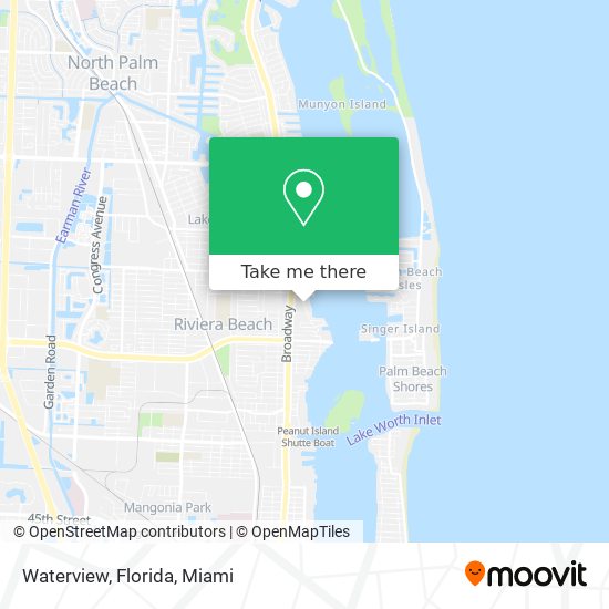 Waterview, Florida map