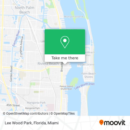 Lee Wood Park, Florida map