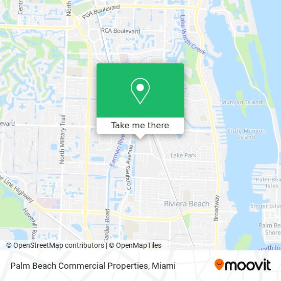 Mapa de Palm Beach Commercial Properties