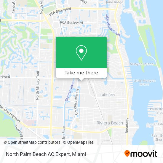 Mapa de North Palm Beach AC Expert