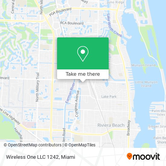 Mapa de Wireless One LLC 1242