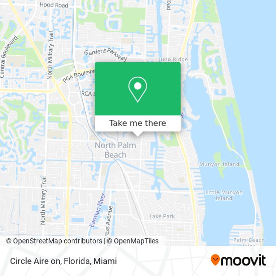 Circle Aire on, Florida map