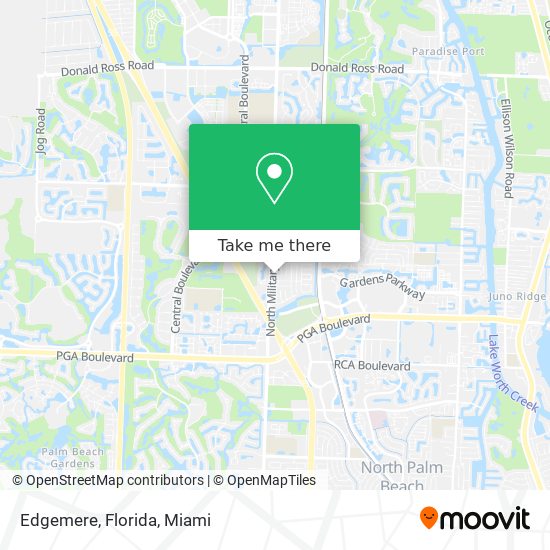 Edgemere, Florida map