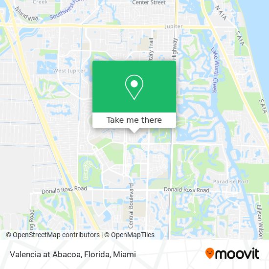 Valencia at Abacoa, Florida map