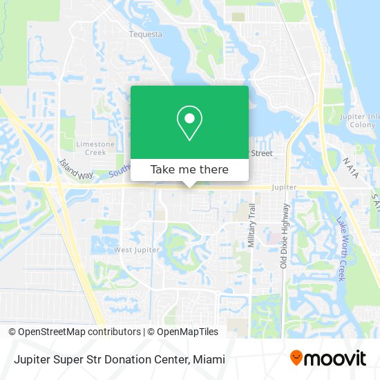 Mapa de Jupiter Super Str Donation Center