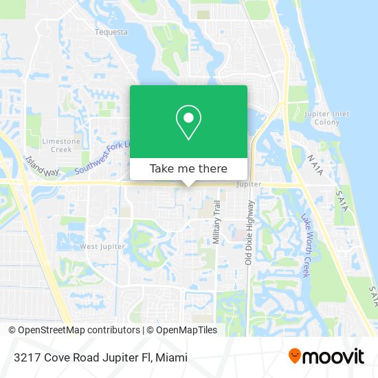 Mapa de 3217 Cove Road Jupiter Fl