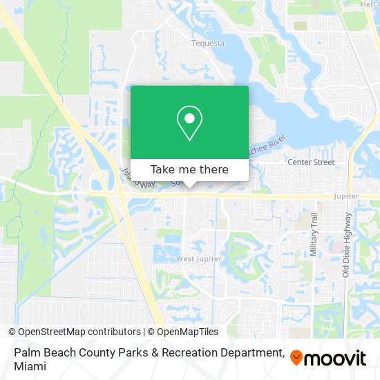 Palm Beach County Parks & Recreation Department map