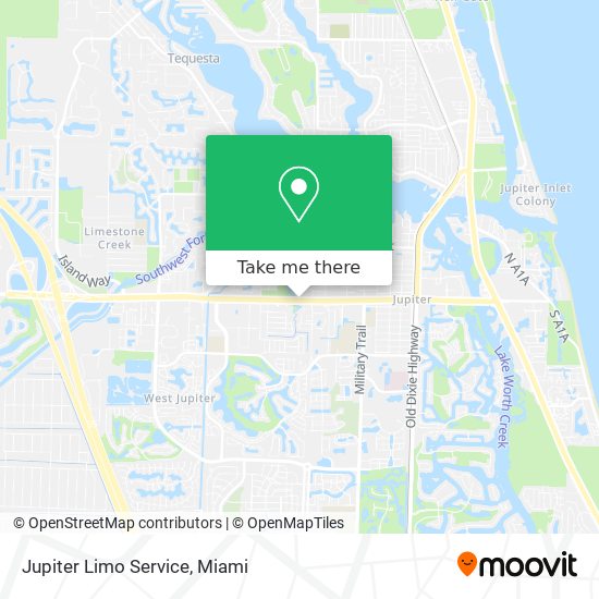 Mapa de Jupiter Limo Service