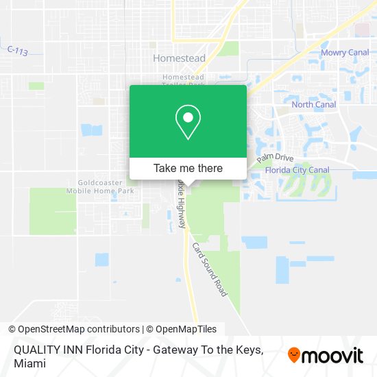 QUALITY INN Florida City - Gateway To the Keys map