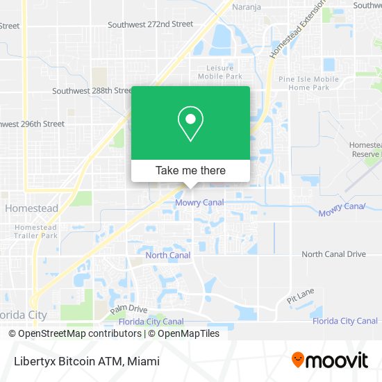 Mapa de Libertyx Bitcoin ATM