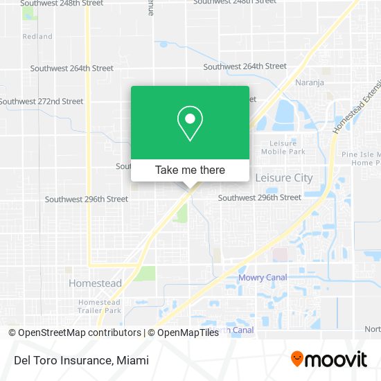 Del Toro Insurance map