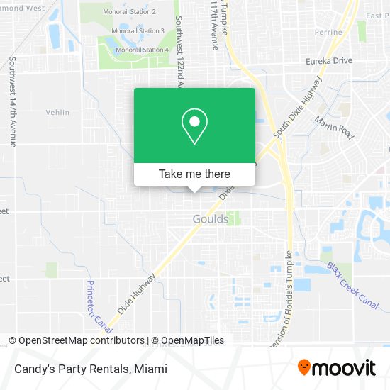 Candy's Party Rentals map