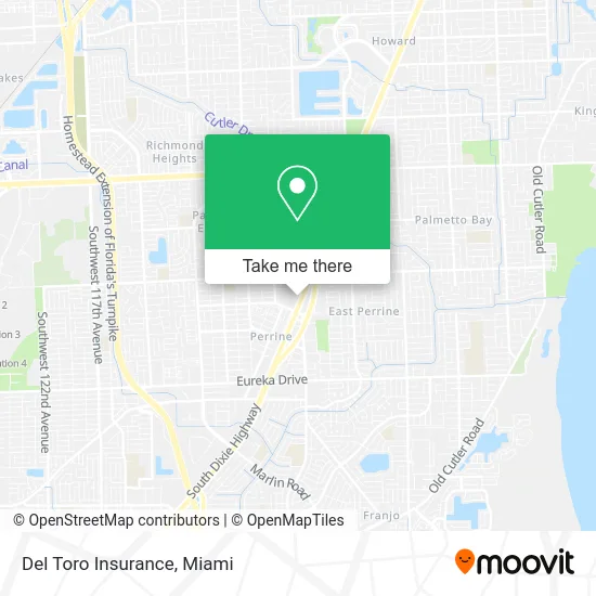 Del Toro Insurance map