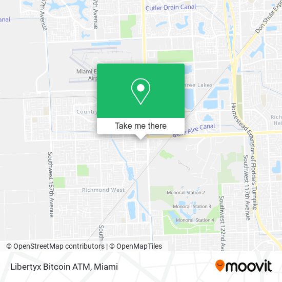 Mapa de Libertyx Bitcoin ATM