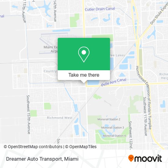 Dreamer Auto Transport map