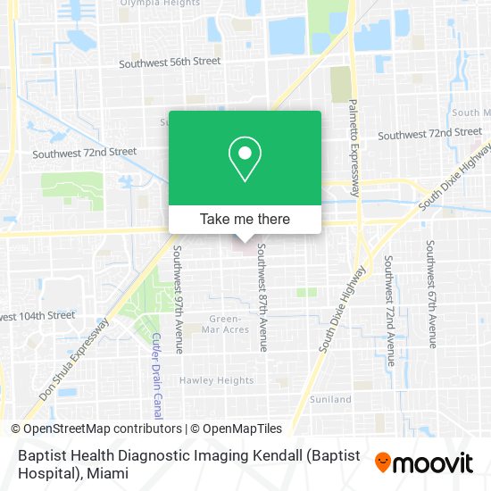 Baptist Health Diagnostic Imaging Kendall (Baptist Hospital) map