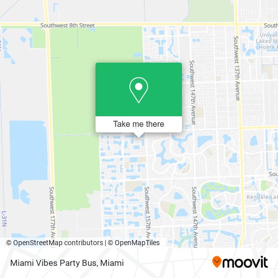 Mapa de Miami Vibes Party Bus