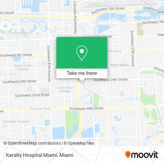 Keralty Hospital Miami map