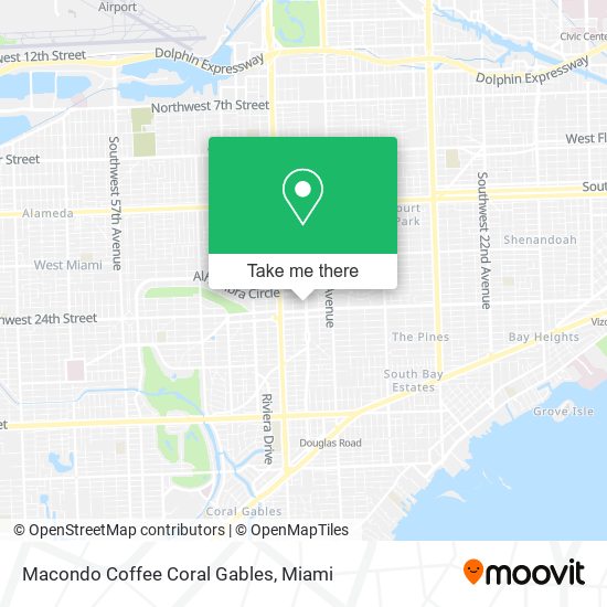 Mapa de Macondo Coffee Coral Gables