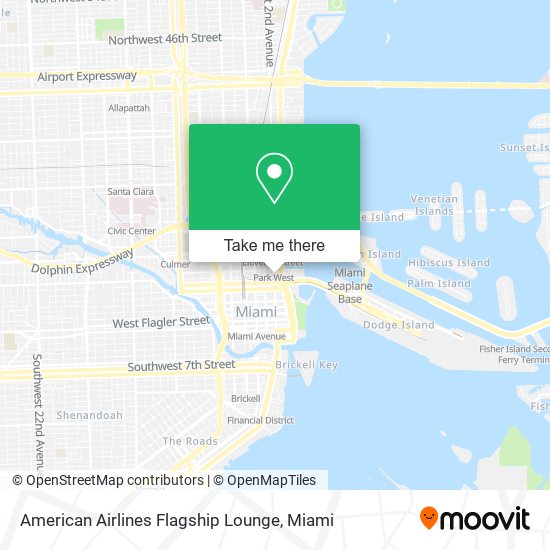 Mapa de American Airlines Flagship Lounge