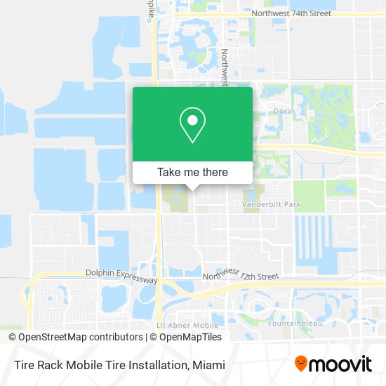 Tire Rack Mobile Tire Installation map