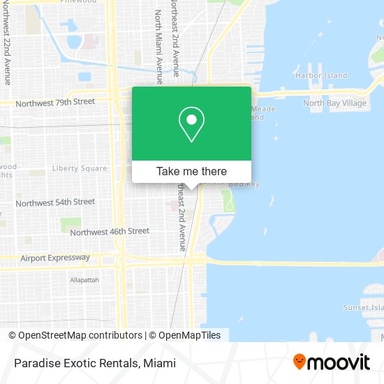 Paradise Exotic Rentals map