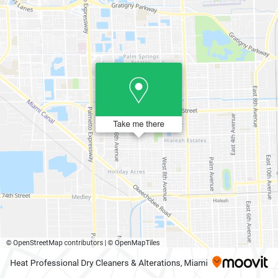 Heat Professional Dry Cleaners & Alterations map