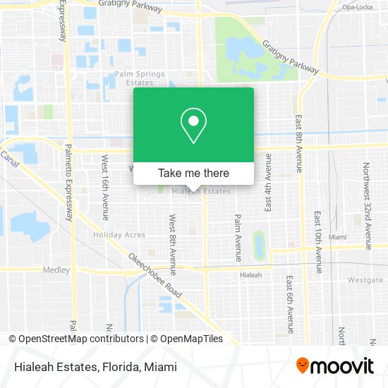 Hialeah Estates, Florida map